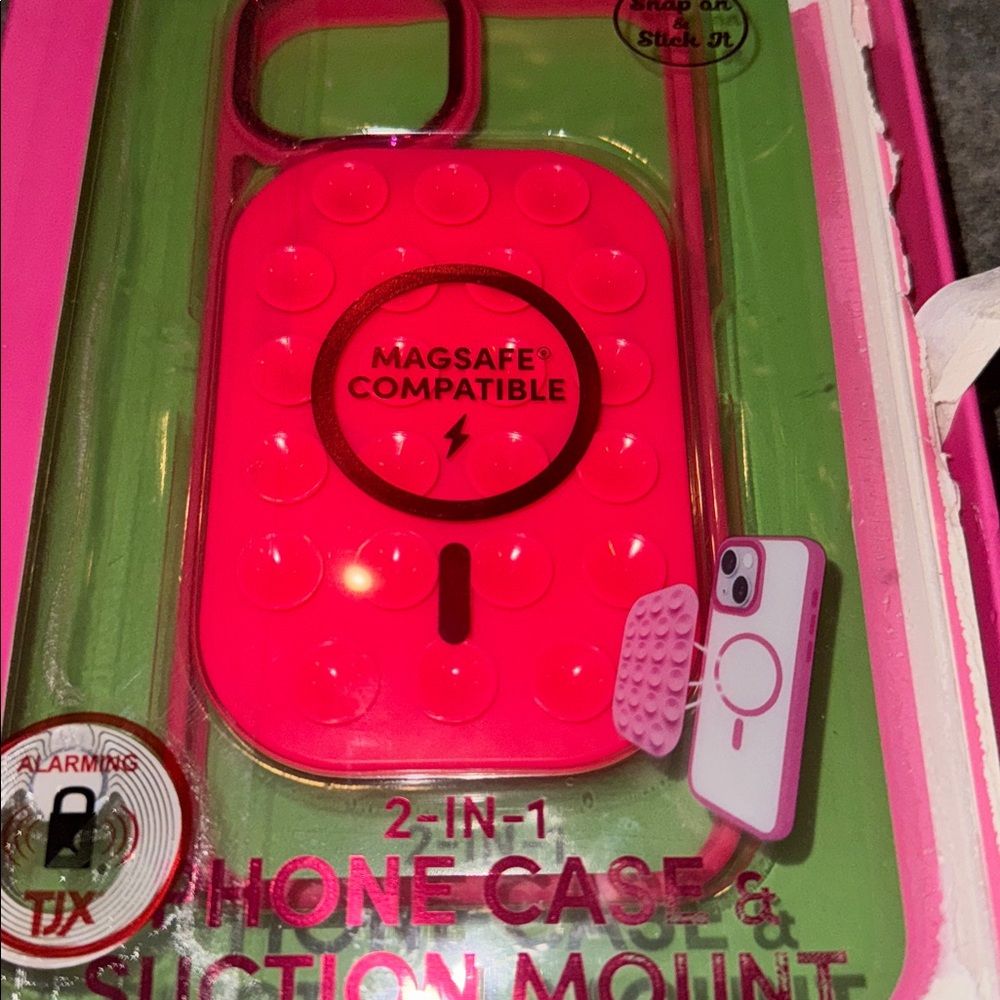 MagSafe Compatible Pink Phone Case & Suction Mount NWT - Picture 3 of 5